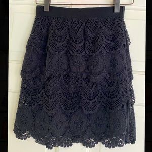 Origami Black Lace Pencil Skirt Size Small